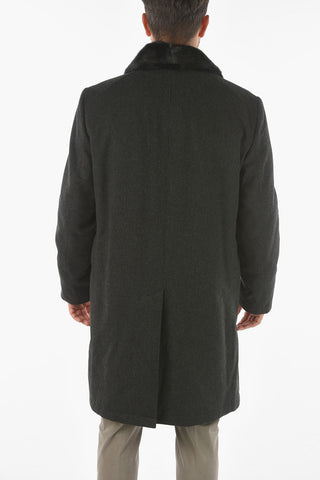 Cashmere Coat with Mink Fur Lining