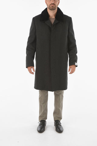 Cashmere Coat with Mink Fur Lining