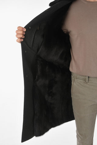 Cashmere Coat with Mink Fur Lining