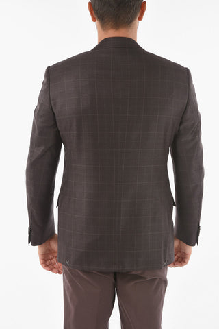 Blazer LEADER in Motivo a Quadri Tattersall con Revers classico