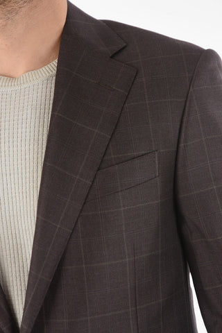 Blazer LEADER in Motivo a Quadri Tattersall con Revers classico
