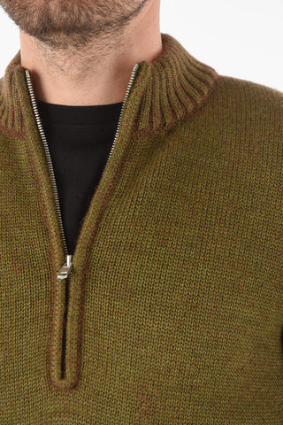 MM10 Maglione in misto Lana e Mohair con Zip