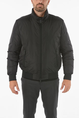 Bomber Imbottito con Logo in Lettering