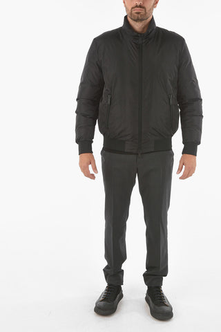Bomber Imbottito con Logo in Lettering