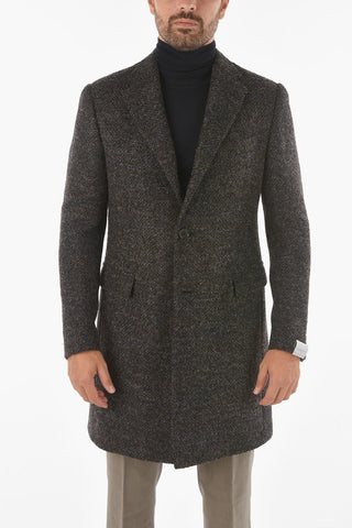 Cappotto Foderato in Misto Lana Bouclé
