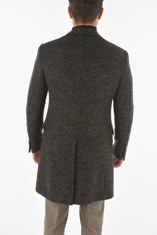 Cappotto Foderato in Misto Lana Bouclé