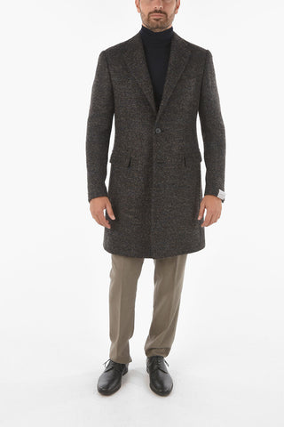Cappotto Foderato in Misto Lana Bouclé