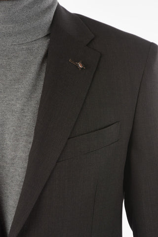 CC COLLECTION Virgin Wool RIGHT Suit with Iconic Beetle Brooch