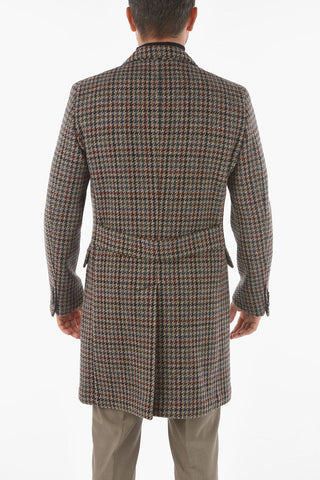 CC COLLECTION Cappotto in Pied de Poule in Lana Vergine e Cashmere