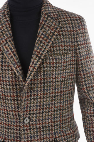 CC COLLECTION Cappotto in Pied de Poule in Lana Vergine e Cashmere