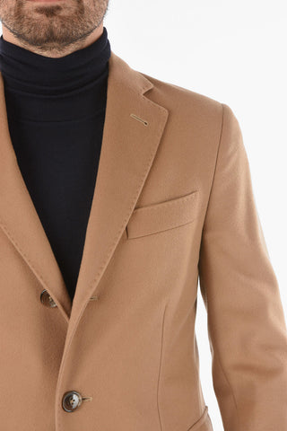 Combed Wool Three Button Coat