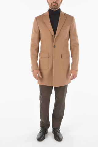 Combed Wool Three Button Coat