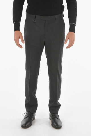 ZZEGNA Wool Blend 4-pocket Pants with Belt Loops