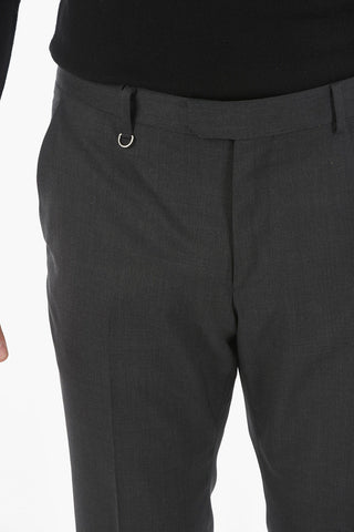 ZZEGNA Wool Blend 4-pocket Pants with Belt Loops