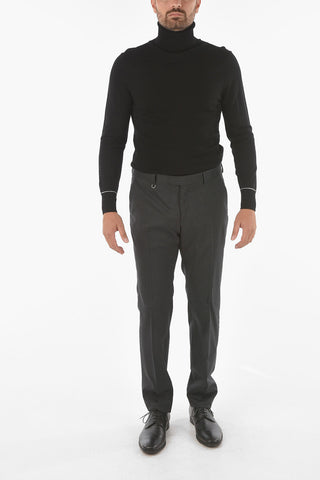 ZZEGNA Wool Blend 4-pocket Pants with Belt Loops