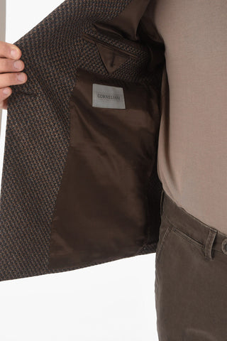 Virgin Wool GATE Double-breasted Blazer with Peak Lapel