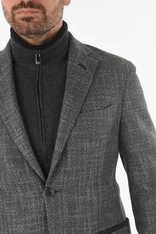 ID Bouclé Blazer with Removable Chest Piece