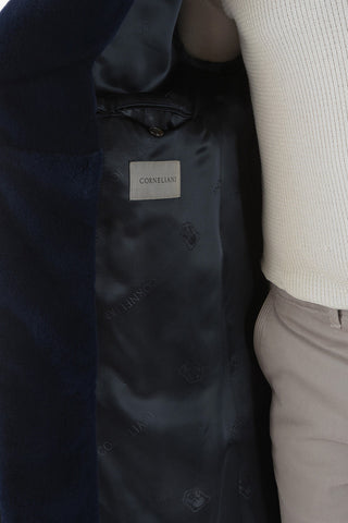 Coat with Mink Fur Trimming