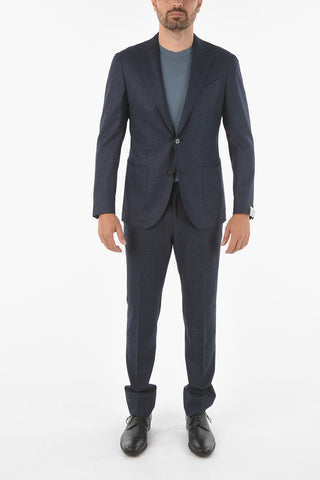 Virgin Wool GATE Suit with Notch Lapel