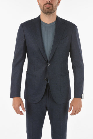 Virgin Wool GATE Suit with Notch Lapel