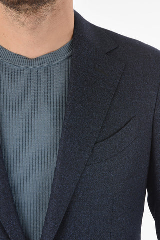 Virgin Wool GATE Suit with Notch Lapel