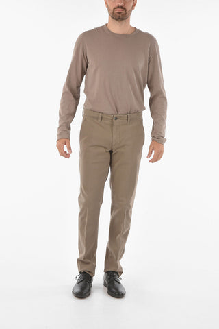 ID Stretched Cotton Chino Pants with 5 Pockets