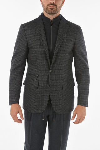 ID Virgin Wool Cashmere IDENTITY Blazer with Removable Chest piece