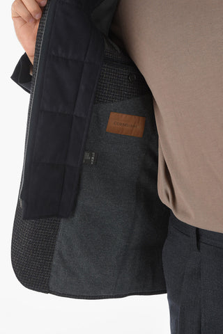 ID Virgin Wool Cashmere IDENTITY Blazer with Removable Chest piece