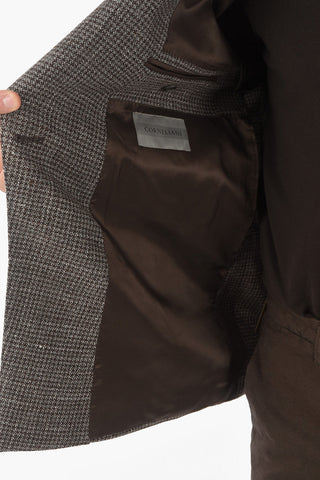 Blazer GATE Doppiopetto in Pied de Poule con Revers a Lancia