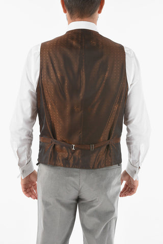 Virgin Wool ACADEMY Vest with Double Breast Pocket
