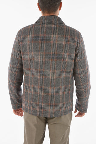 CC COLLECTION O.WEAR Down Quilted CALIPSO Short Coat with Glen Check Pattern