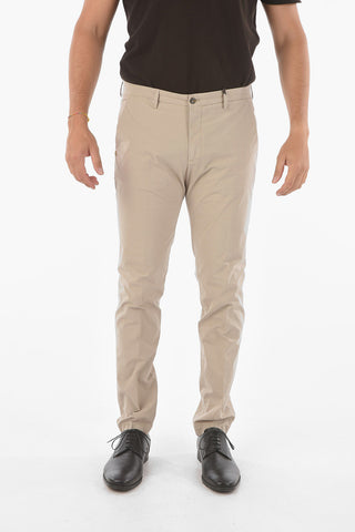 CC COLLECTION Stretch Cotton Chino Pants with Beetle Detail