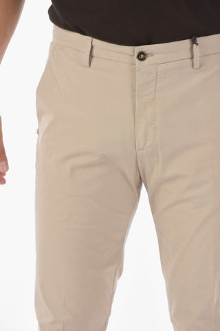 CC COLLECTION Stretch Cotton Chino Pants with Beetle Detail