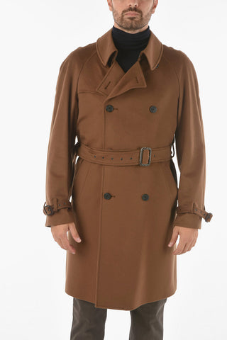 Virgin Wool Double Breasted Coat with Belt