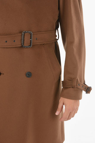 Virgin Wool Double Breasted Coat with Belt