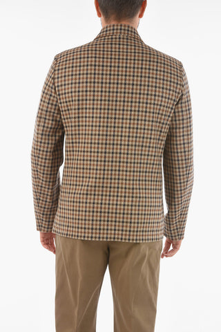 CC COLLECTION Cappotto RESET in Misto Lana Vergine con Motivo Pied de Poule
