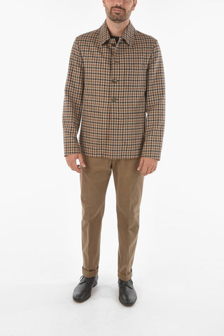CC COLLECTION Cappotto RESET in Misto Lana Vergine con Motivo Pied de Poule
