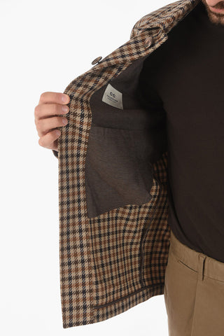 CC COLLECTION Cappotto RESET in Misto Lana Vergine con Motivo Pied de Poule