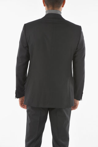 virgin wool side vents notch lapel 2-button suit