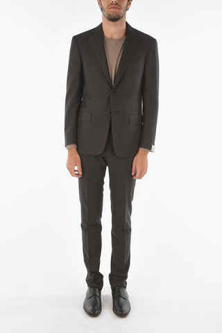 Virgin Wool Blend MANTUA Suit with Notch Lapel