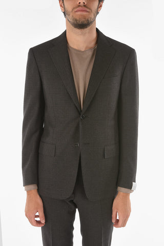 Virgin Wool Blend MANTUA Suit with Notch Lapel