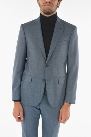 CC COLLECTION Pied-de-poule Virgin Wool RIGHT Suit with Iconic Beetle Brooch
