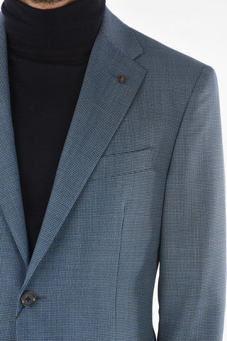 CC COLLECTION Pied-de-poule Virgin Wool RIGHT Suit with Iconic Beetle Brooch