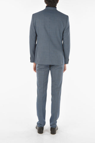 CC COLLECTION Pied-de-poule Virgin Wool RIGHT Suit with Iconic Beetle Brooch