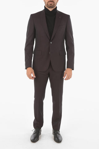 CC COLLECTION polka dot side vents notch lapel 2-button suit