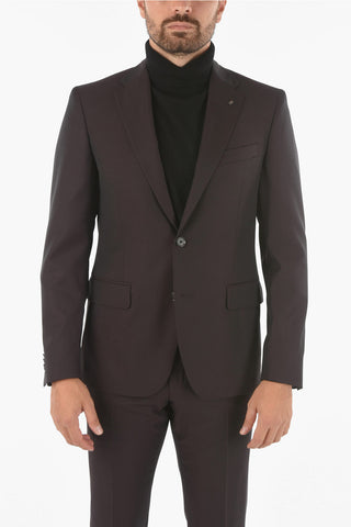 CC COLLECTION polka dot side vents notch lapel 2-button suit