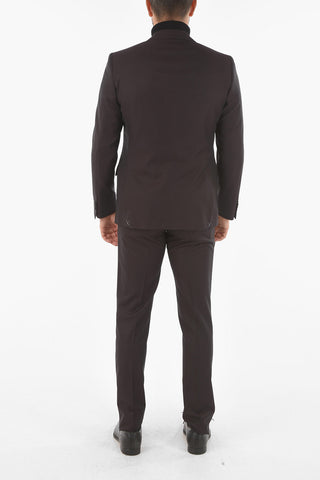 CC COLLECTION polka dot side vents notch lapel 2-button suit