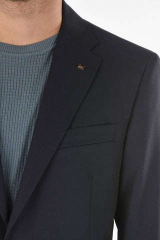 CC COLLECTION Virgin Wool RIGHT Suit with Iconic Brooch