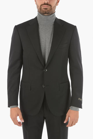 virgin wool side vents notch lapel 2-button suit