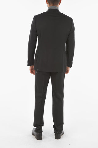 virgin wool side vents notch lapel 2-button suit
